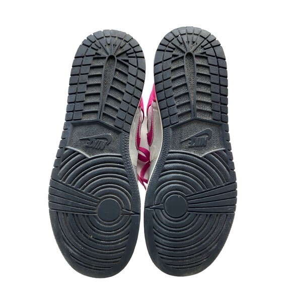 Nike air Jordan 1 Mid GS Metallic Silver/Fusion Pink Girls Size 6Y Basketball - Picture 5 of 12